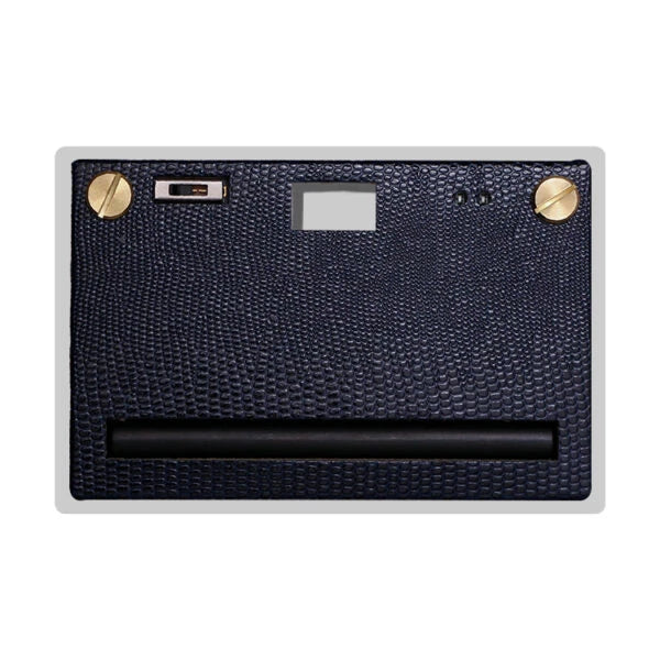 Paper Shoot Leather Texture Wooden Box Camera Set - Midnight Blue 18MP