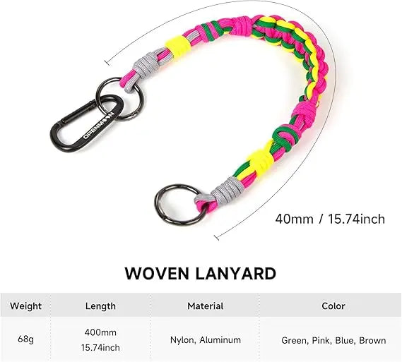 OPENMOON Woven lanyard Lanyard BLUE&GREEN 46cm OGS06