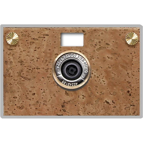 Paper Shoot Cork Wooden Box Camera Set - Plain 18MP