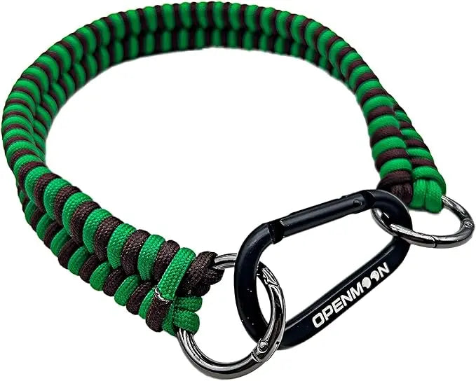 OPENMOON Woven lanyard Lanyard GREEN&brown 50cm OGS05
