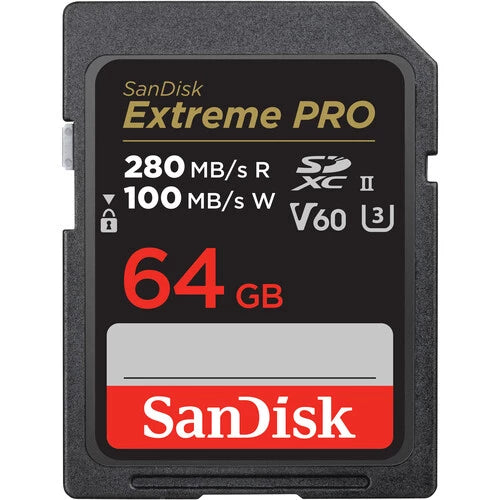 SanDisk SDXC Extreme Pro UHS-II V60 64GB 280MB/s SDSDXEP-064G-GN4IN