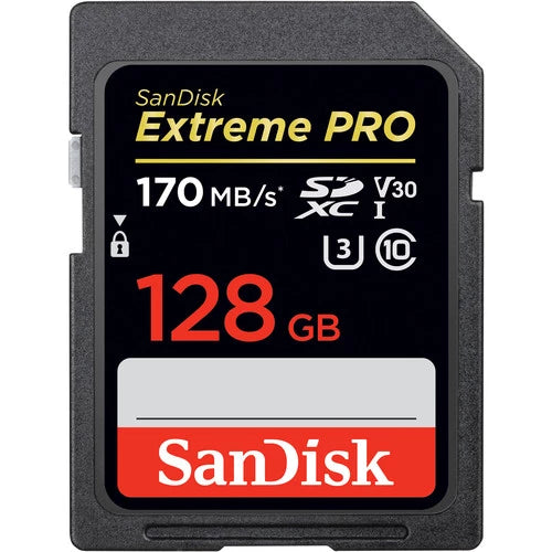 Sandisk Extreme Pro SDXC UHS-I Card 128GB 170MB/s U3 V30 4K UHD
