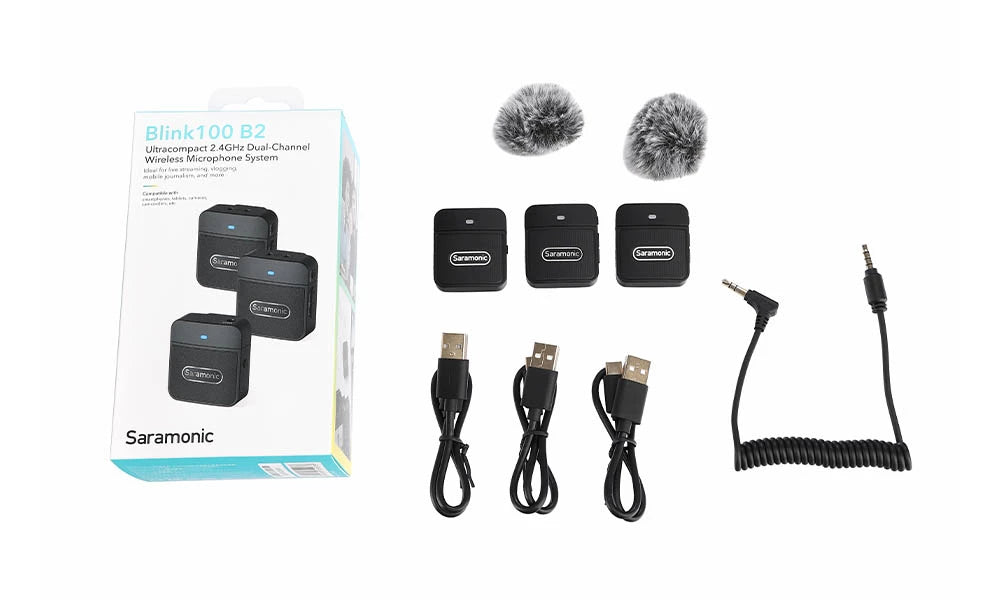 Saramonic Blink 100 B2 Black Dual Wireless Microphone