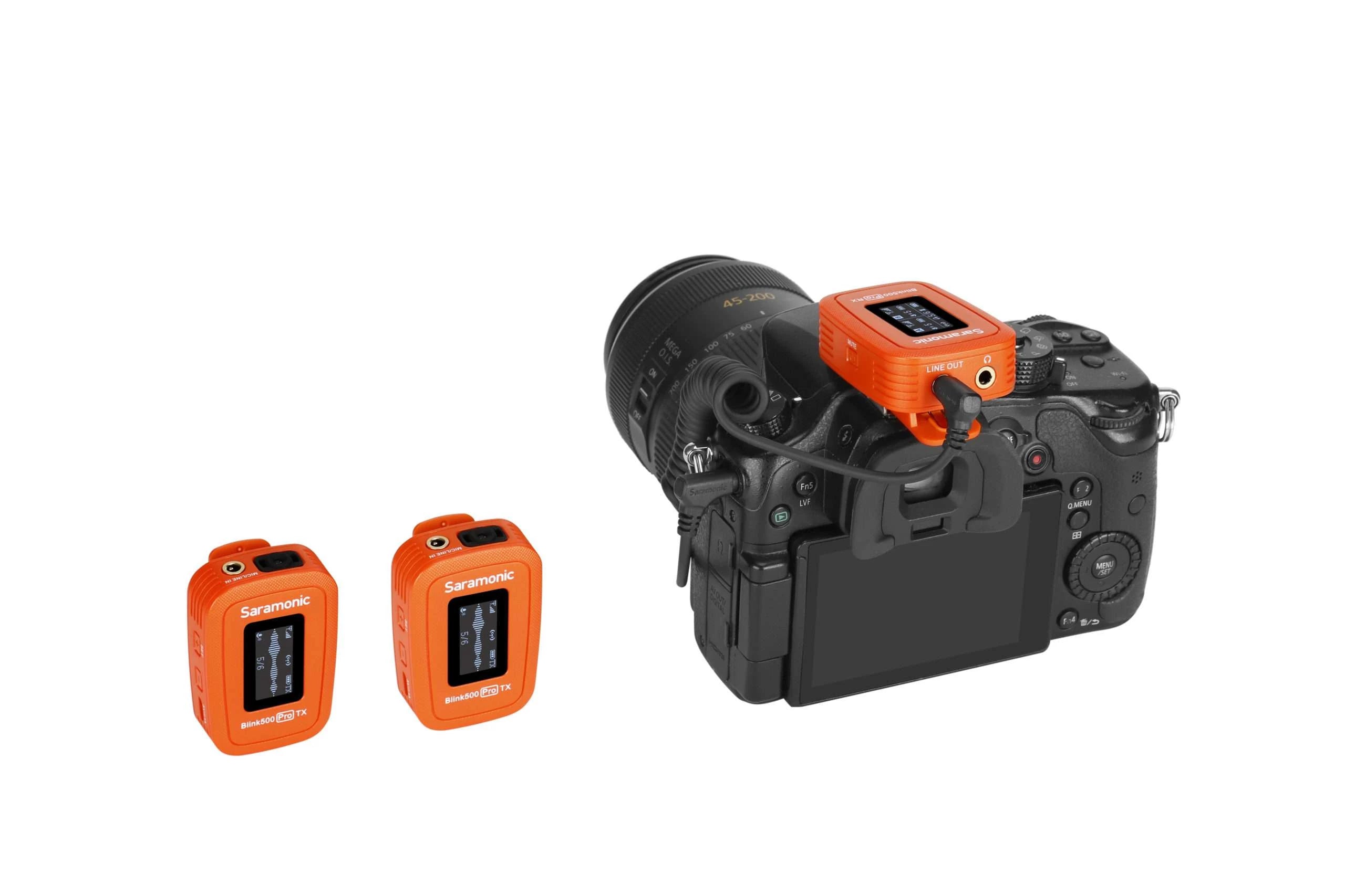 Saramonic Blink 500 Pro B2 Orange 2-Person Digital Camera-Mount Wireless Omni Lavalier Microphone System