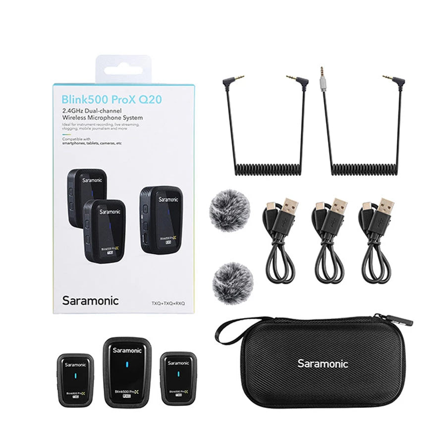 Saramonic Blink 500 ProX Q20 2.4GHz Dual-Channel Wireless Microphone System
