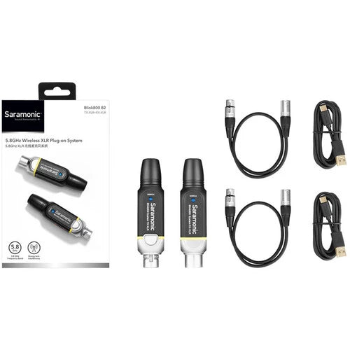 Saramonic Blink 800 B2 (TX-XLR+RX-XLR) 5.8GHz Digital Wireless Microphone System