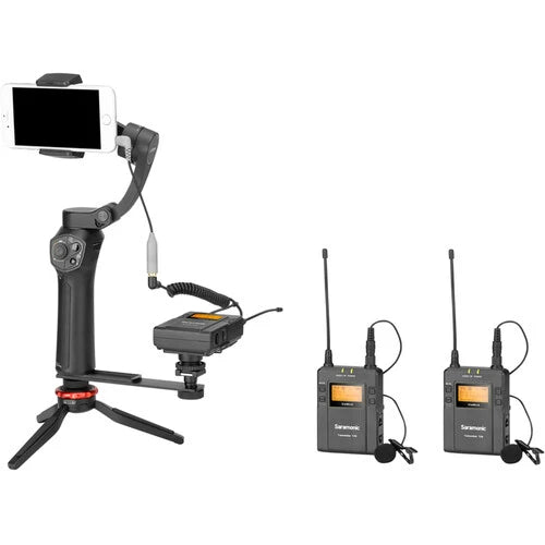 Saramonic UwMic9 2-Person Camera-Mount Wireless Omni Lavalier Microphone System (514 to 596 MHz) KIT 2 (TX9+TX9+RX9)