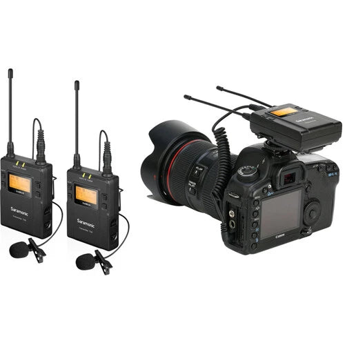 Saramonic UwMic9 2-Person Camera-Mount Wireless Omni Lavalier Microphone System (514 to 596 MHz) KIT 2 (TX9+TX9+RX9)