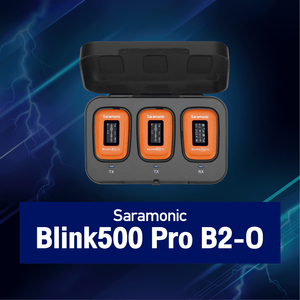 Saramonic Blink 500 Pro B2 Orange 2-Person Digital Camera-Mount Wireless Omni Lavalier Microphone System