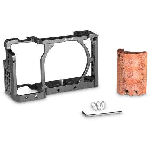 SmallRig 2082 Cage with Wooden Handgrip for Sony a6000/a6300