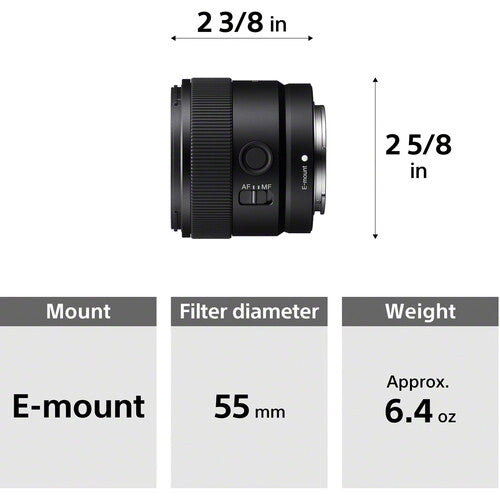 Sony E 11mm f1.8 Mirrorless Lens