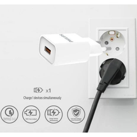 Philips DLP2331 White Wall Charging 18W Power Delivery / Adaptor PD QC