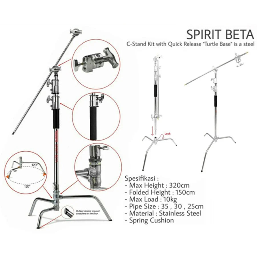 Takara Spirit Beta C Stand Kit with Quick Release Turtle Base Stainles