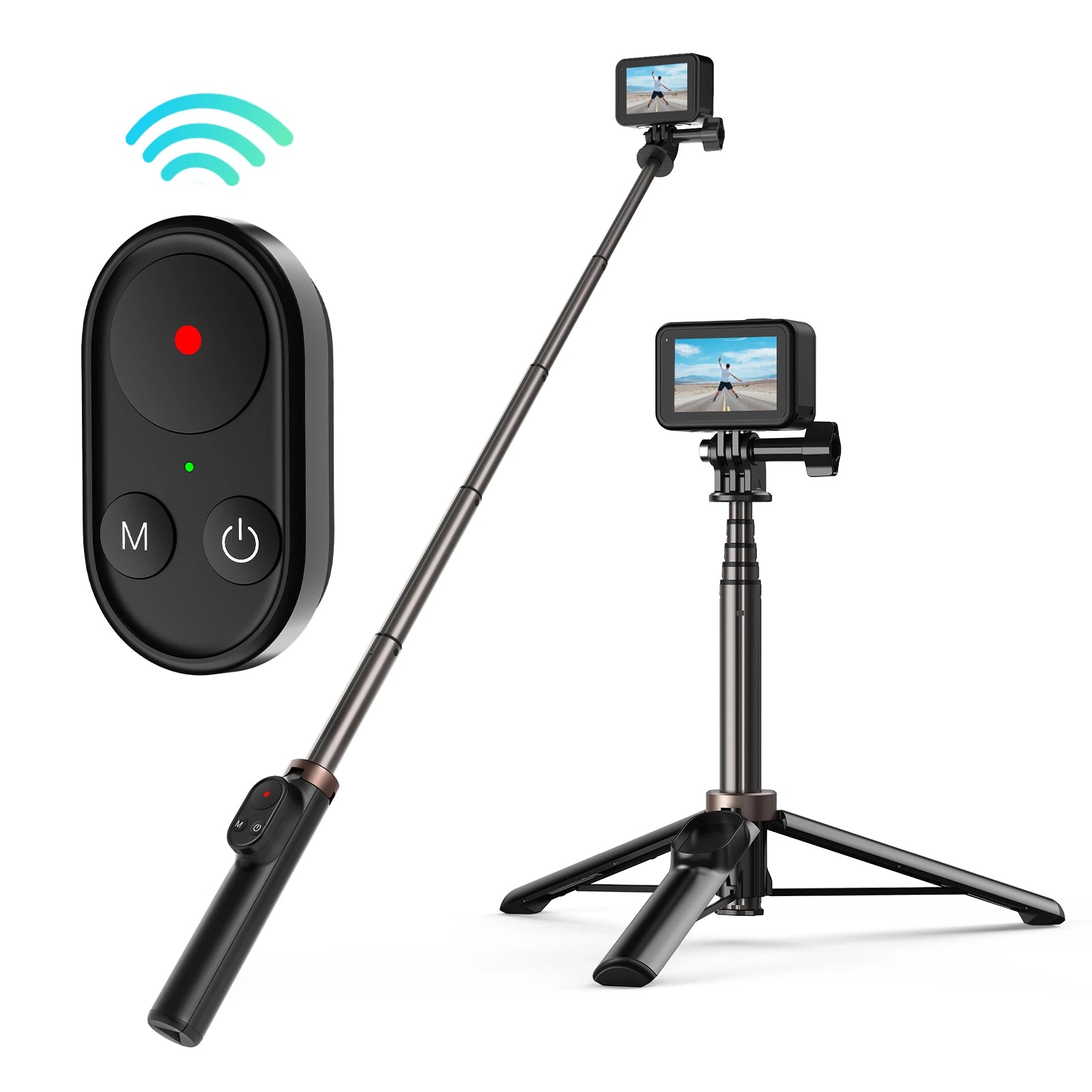 Telesin Vlog Selfie stick with Remote Control for GoPro10/9/8/Max
