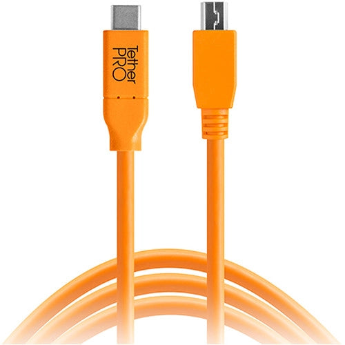 TetherPro CUC2415-ORG USB-C to 2.0 Mini-B 5-Pin (Orange)