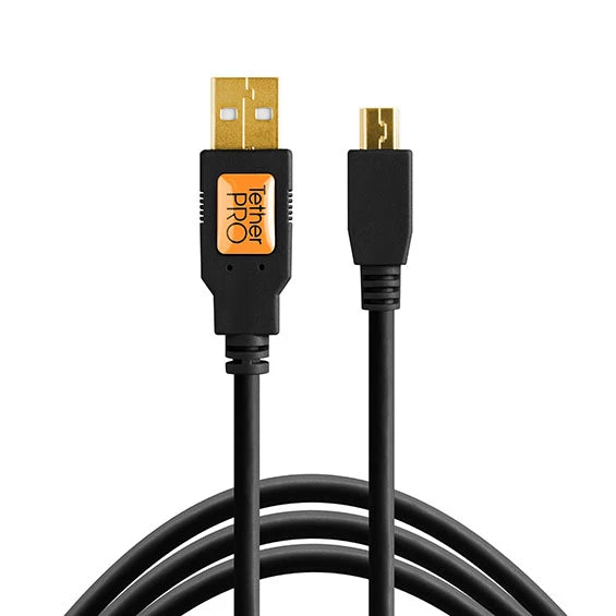 TETHERPRO USB 2.0 TO MINI-B 5-PIN CU5450 BLACK