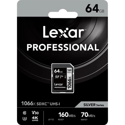 Lexar 64GB Professional 1066x SDXC UHS-I Memory Card