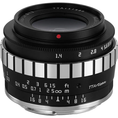 TTartisan 23mm f1.4 Lens For Fujifilm X BLACK-SILVER (APS-C)