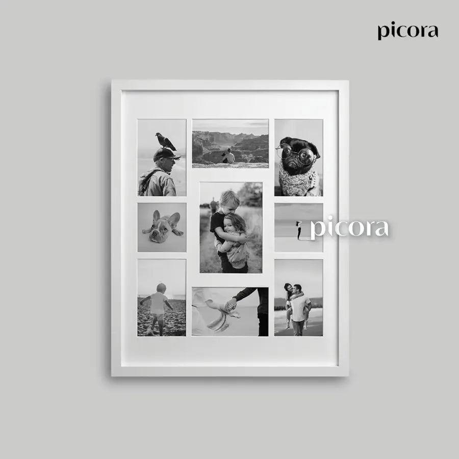 Picora Arte Multi Opening Frame 16R 40x50cm matted to 9-Opening White