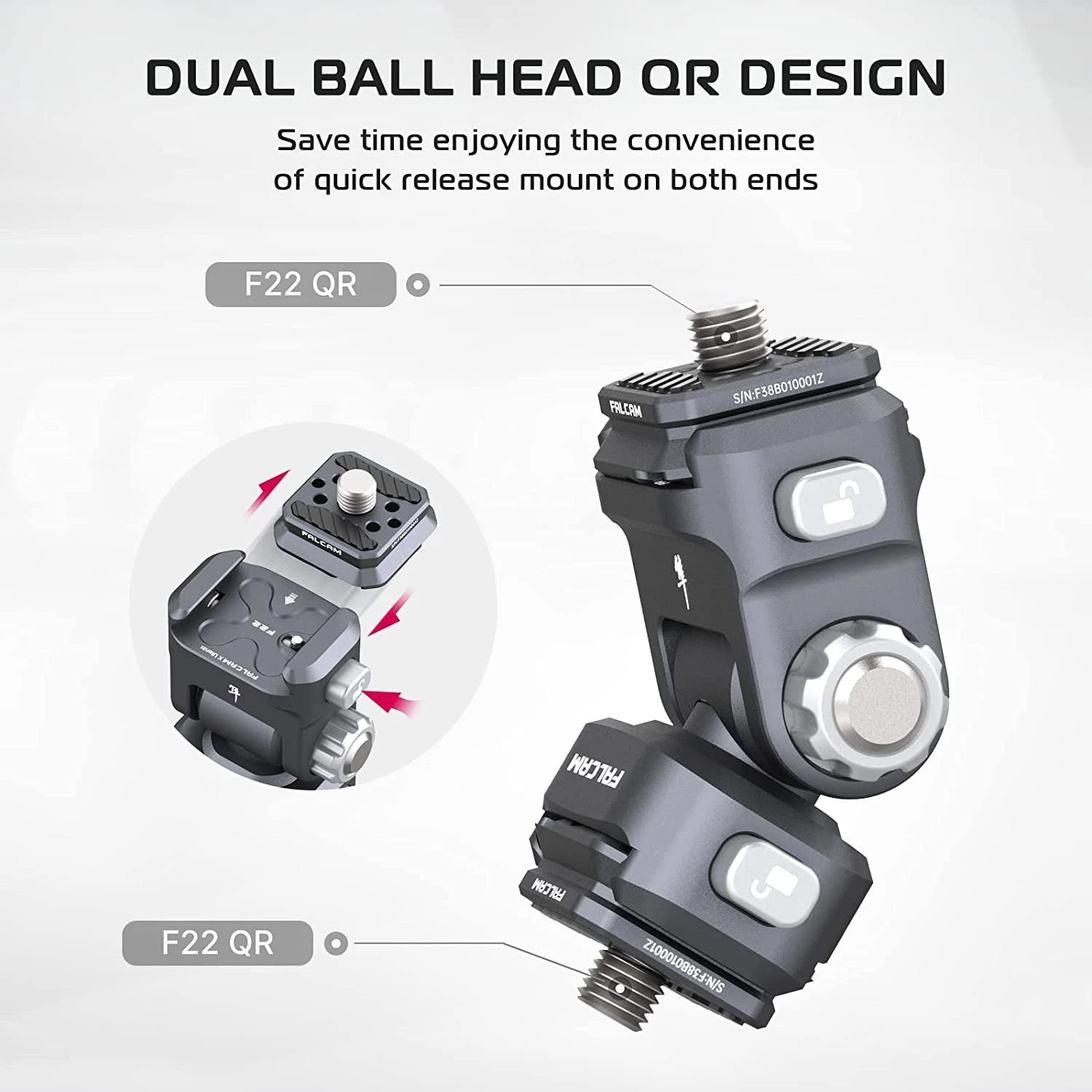 Falcam F22 Dual Quick Release Pan Head Kit 2543
