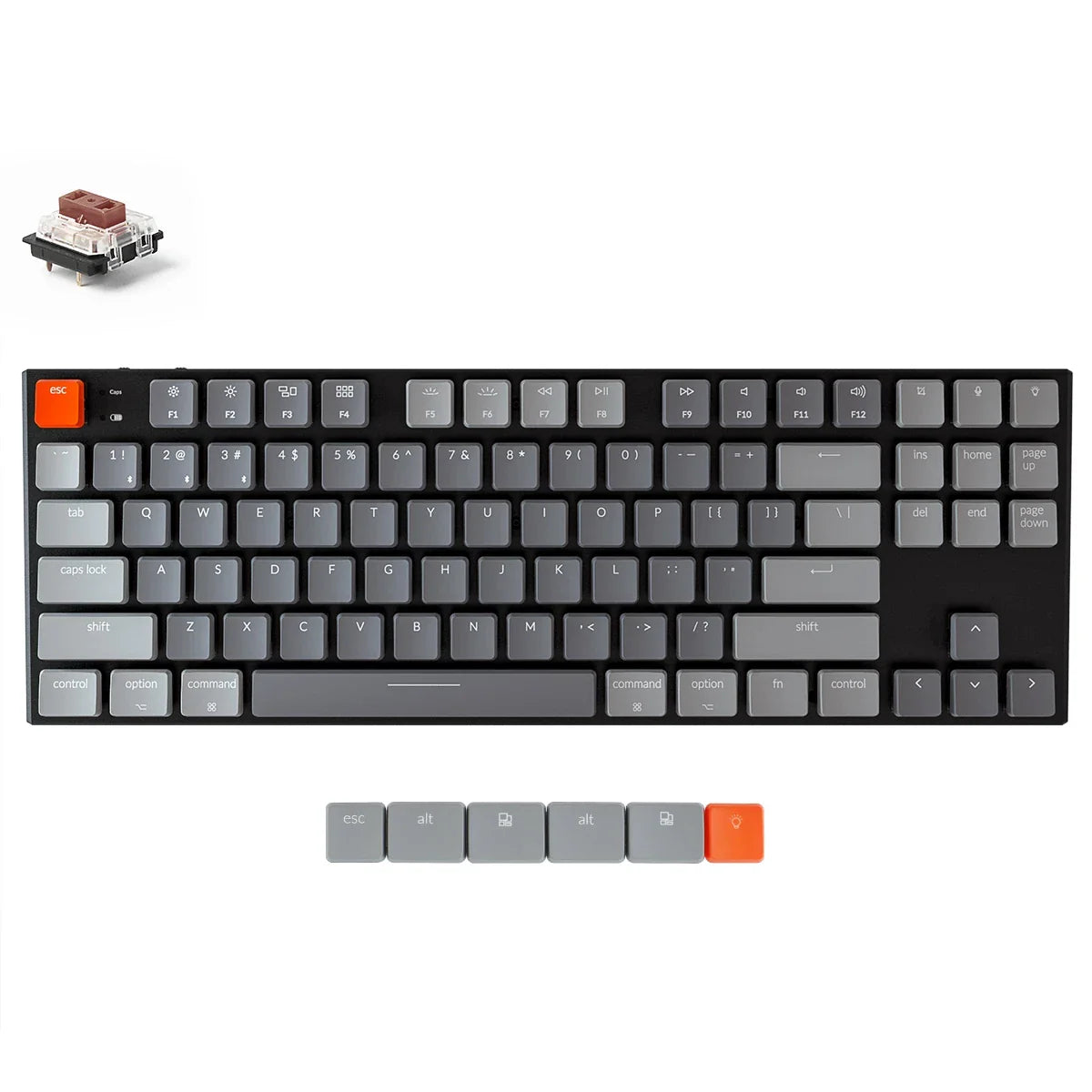 Keychron K1-M3 Wireless Mechanical Keyboard Aluminum Frame 87 Key RGB Backlight Brown Switch