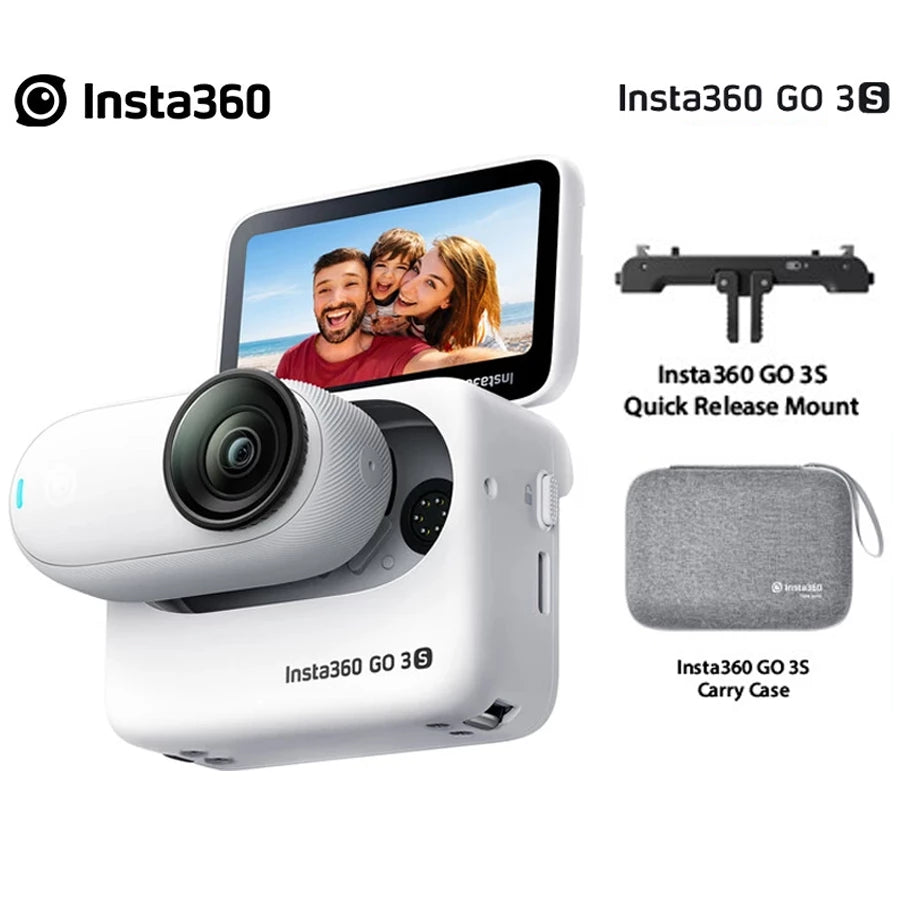 Insta360 GO 3S (128GB) Standard Artic White + Screen Protector + Carry Case