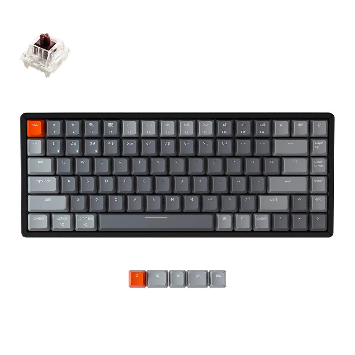 Keychron K2-C3 Wireless Mechanical Keyboard Aluminum Frame RGB Backlight Brown Switch