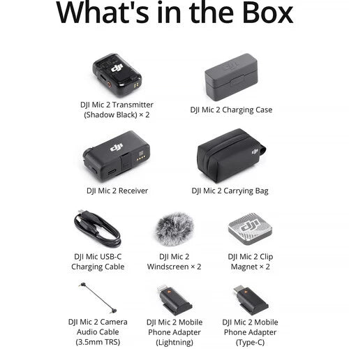 DJI MIC 2 ( 2 TX + 1 RX + CHARGING CASE)