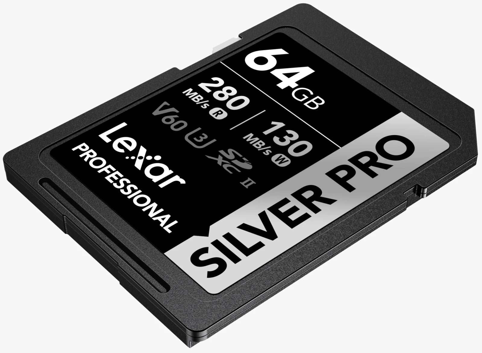 Lexar 64GB Professional SDXC SILVER PRO UHS-II Memory Card 280MB/s