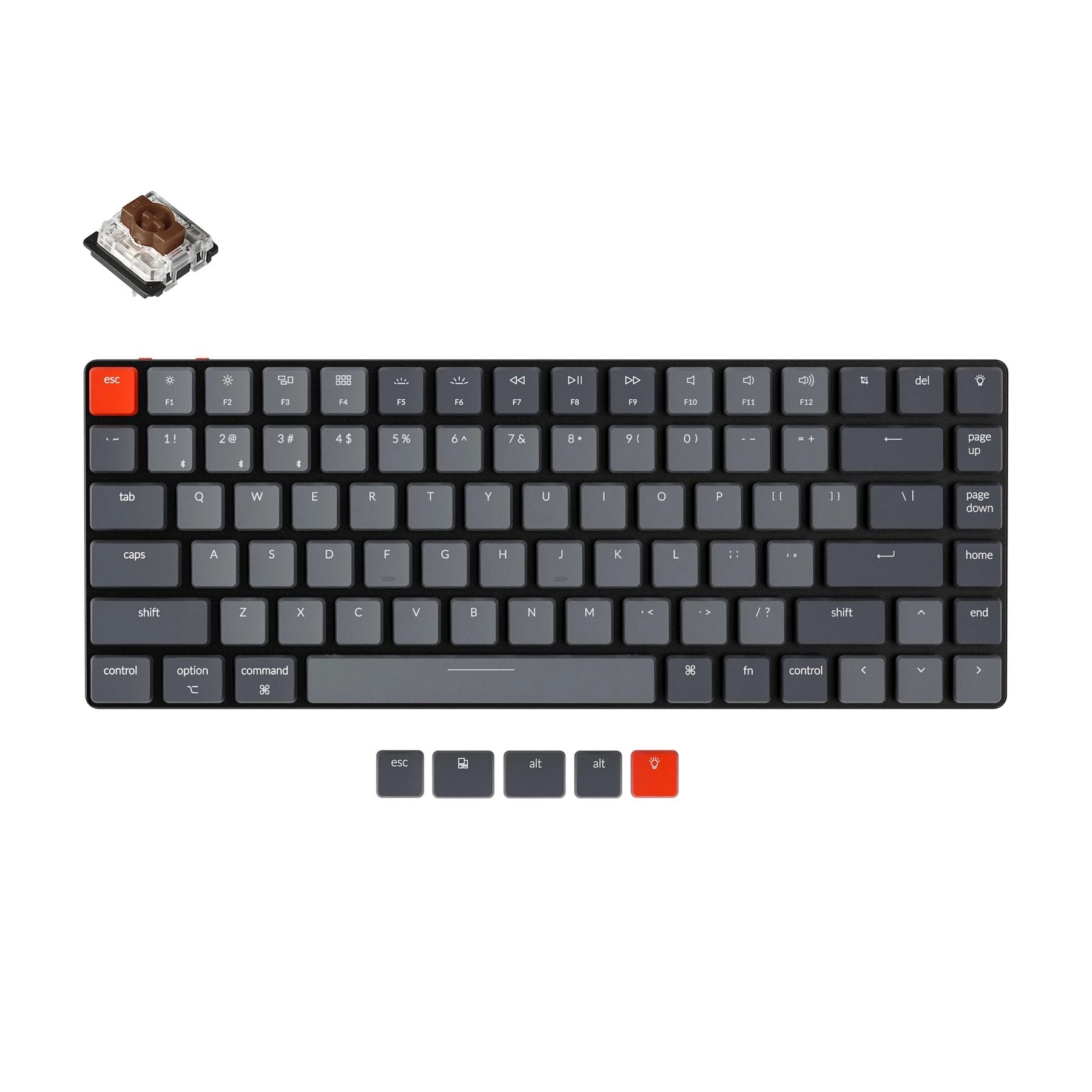 Keychron K3-A3 Wireless Mechanical Keyboard  84 Key White Backlight Brown Switch Low Profile Gateron Mechanical