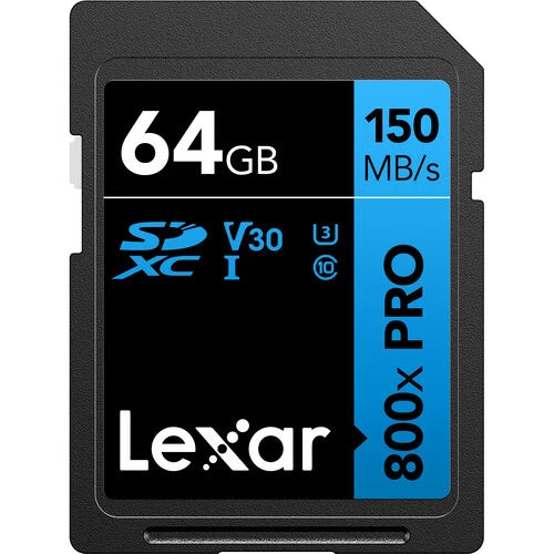 Lexar 64GB 800x PRO UHS-I SDXC Memory Card 150MB/S
