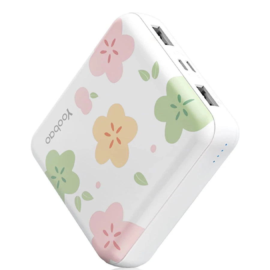Yoobao M4 Mini-C 10000 mAh Mini Size - White Flower