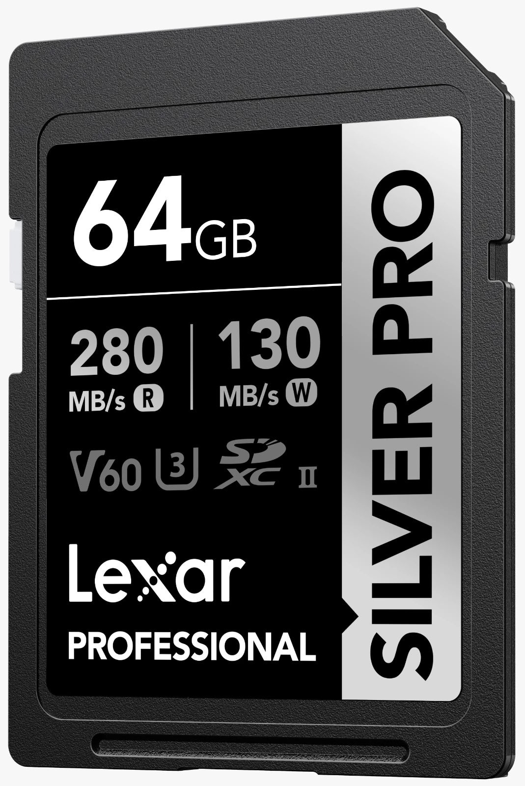 Lexar 64GB Professional SDXC SILVER PRO UHS-II Memory Card 280MB/s