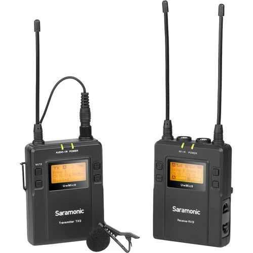 Saramonic UwMic9 Camera-Mount Wireless Omni Lavalier Microphone System (514 to 596 MHz) KIT 1 (TX9+RX9)