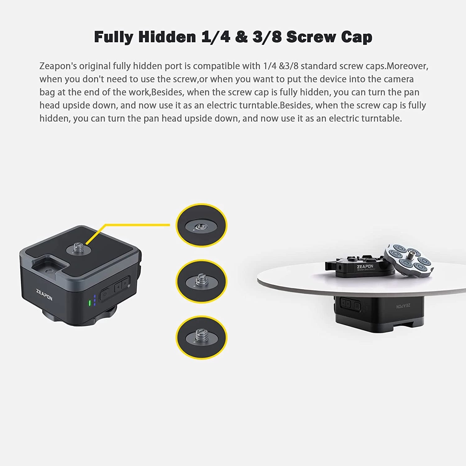 Zeapon Micro2 Plus PONS Pan Kit: Motorized Micro2 Plus+PONS Motorized Pan Head