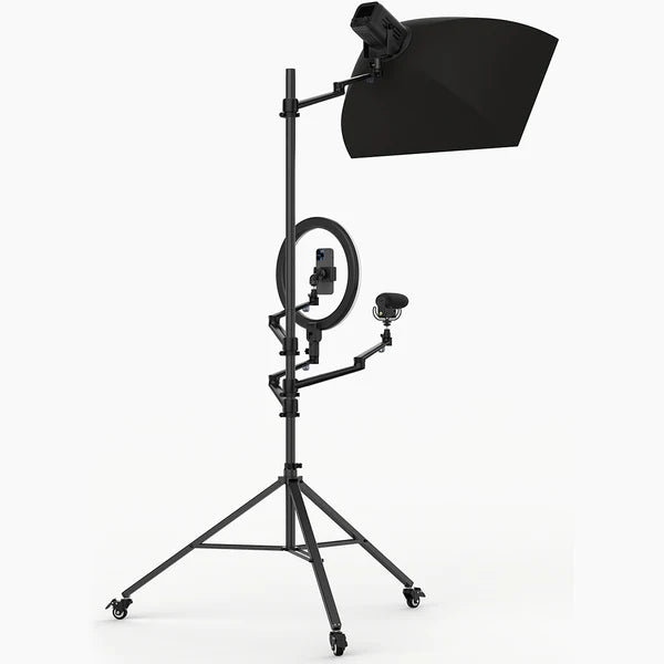 Zeapon Vlogtopus Universal Wheel Stand Kit: Vlogtopus Universal Wheel Stand +Vlogtopus Expanding Accessories Kit +Vlogtopus Folding Arm (AX-H1)