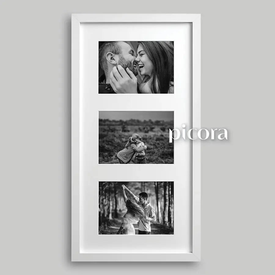 Picora Arte Multi Opening Frame 25x50cm matted to 3-Opening White