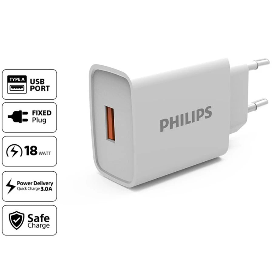 Philips DLP2331 White Wall Charging 18W Power Delivery / Adaptor PD QC