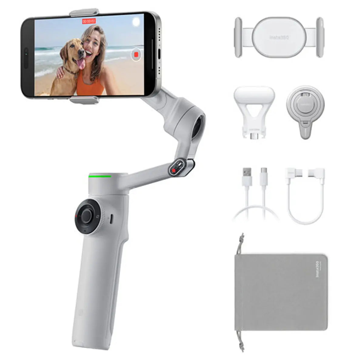 Insta360 Flow 2 Pro Smartphone Gimbal Stabilizer Creator Kit (Gray)